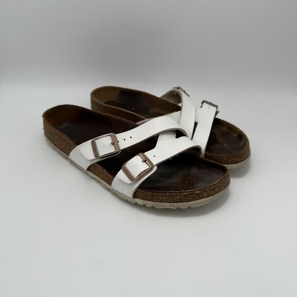 Birkenstock Shoes - Birkenstock White Yao Birko-Flor Strap Sandals Womens Size 40 US 8.5